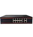 Nova HIF0820GBL-C 8 Port Poe+ 10-100 Mbps 2 Port 10-100-1000 Mbps Uplink Switch