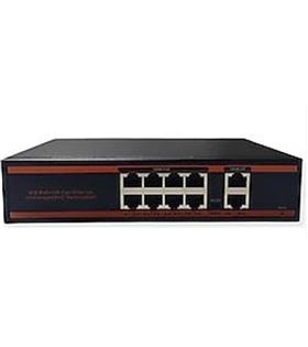 Nova HIF0820GBL-C 8 Port Poe+ 10-100 Mbps 2 Port 10-100-1000 Mbps Uplink Switch