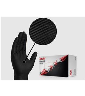Beybi Diamond Xl Pudrasız Kalın Siyah Nitril Eldiven XL (Kutuda 100 Adet)