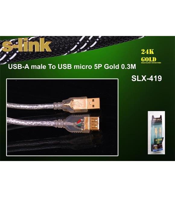 S-link SLX-419 0.30mt Micro 5p Kamera Kablosu