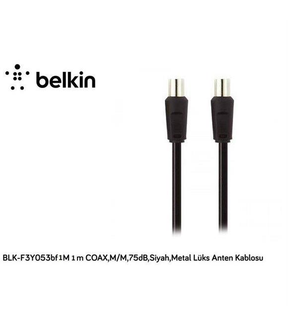 Belkin BLK-F3Y053BF1M Metal 1mt Coax,M-M75db Anten Kablo