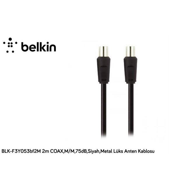 Belkin BLK-F3Y053BF2M 2mT Coax,M-M75db,Siyah,Metal Kablo