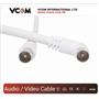 Vcom CV601R 1.8mt Analog Beyaz Tv Kablosu