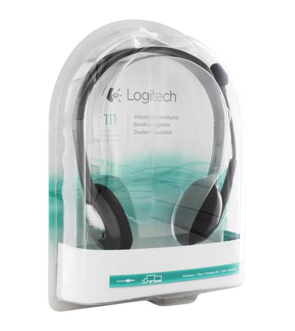 Logitech 981-000593 H111 Stereo Kulaklık Sterio Jacklı