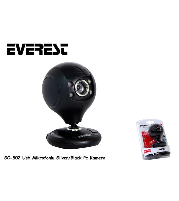 Everest SC-802 Siyah Usb Mikrofonlu Webcam