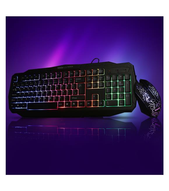 Dark Elite Force gkm1000 Rgb Aydınlatmalı Türkçe Q Oyuncu Klavye & Mouse Set_1