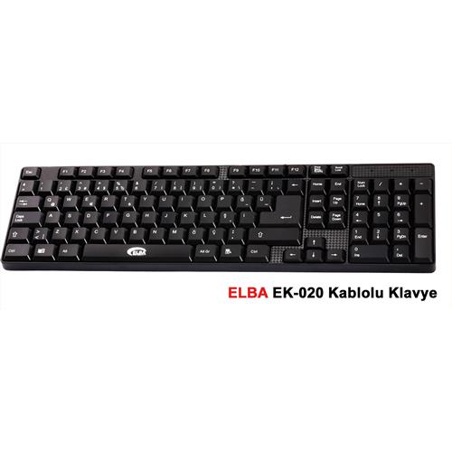 Elba EK-020 Q Usb Siyah Türkçe Kablolu Standart Klavye (1.8Mt Kablo Uzunluğu) Yaza Özel