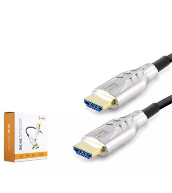 HADRON HDX2049 HDMI KABLO PVC 8K 60HZ 2.1V OPTIC OD8.0 20M SİYAH