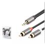 HADRON HDX1068 3.5MM TO 2RCA KABLO 2LINE GOLD 3M SİYAH