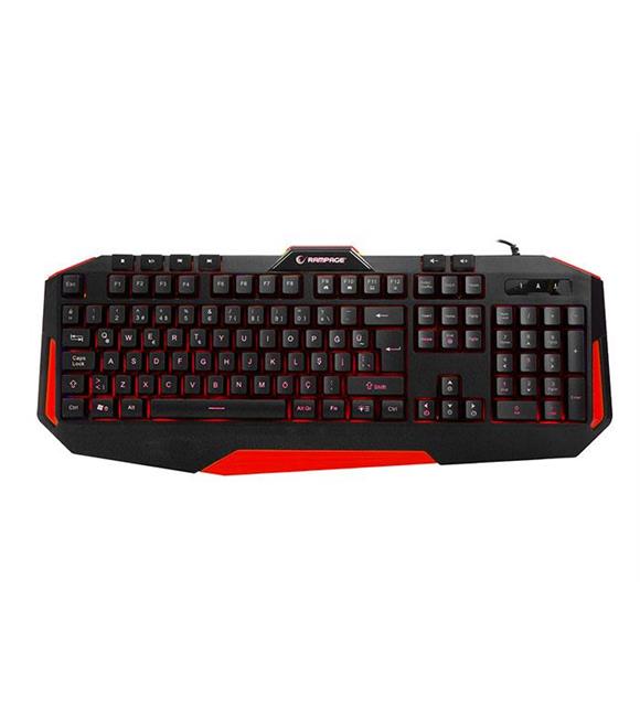 Rampage KB-RX7 ALPOR Kırmızı USB 3 Renk Aydınlatmalı Q Gaming Klavye