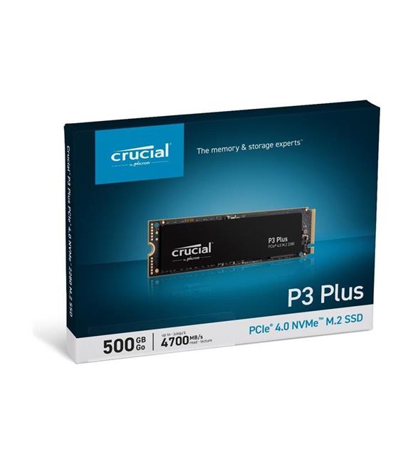 Crucial 500GB Crucial P3 Plus 3D NAND GEN4 NVMe PCIe M.2 SSD (4700-1900 MB-s) CT500P3PSSD8 Ssd Disk