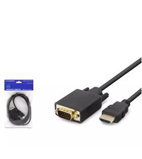 HADRON HDX7795 HDMI TO VGA KABLO PVC 120HZ 1080P 1.8mt SİYAH Görüntü Aktarıcılar