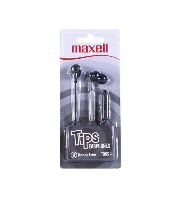 Maxell In-Tips Earphones Siyah Kulakiçi Mikrofonlu Kulaklık Tek Jaklı_1