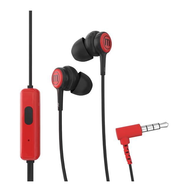 Maxell In-Tips Earphones Kırmızı Kulakiçi Mikrofonlu Kulaklık Tek Jaklı
