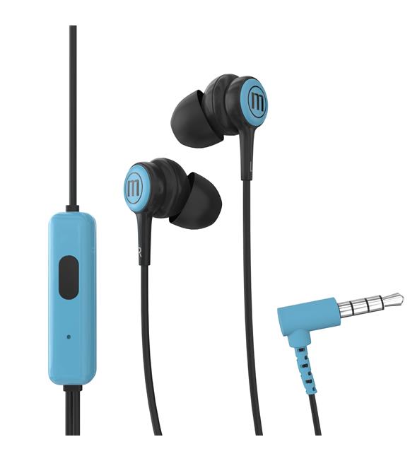 Maxell In-Tips Earphones Mavi Kulakiçi Mikrofonlu Kulaklık Tek Jaklı