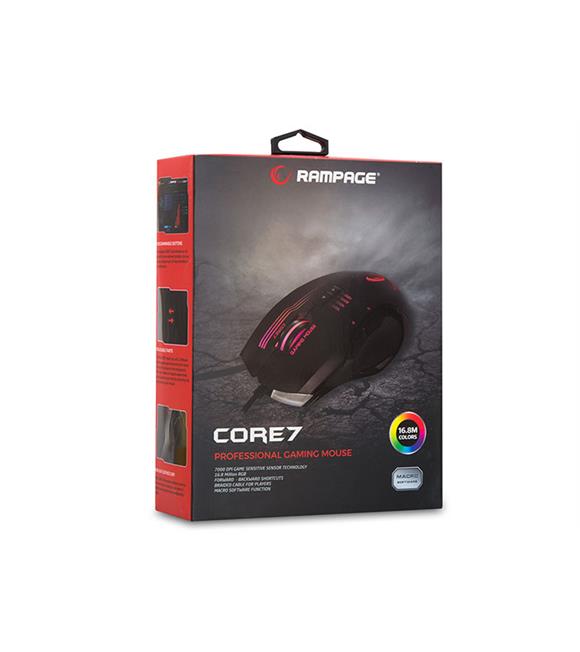 Rampage RX38 CORE7 Usb Siyah 7000 DPI RGB Makrolu Gaming Mouse_3
