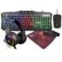Rampage KM-404 ARGENTI Rainbow Aydınlatmalı USB Gaming Combo Q Klavye + Kulaklık + Mouse + Mousepad