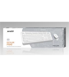 A4 Tech F1010 Q Usb Beyaz Fn-Mm Klv+Optik Mouse Set