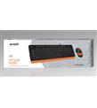A4 Tech F1010 Q Usb Turuncu Fn-Mm Klv+Optik Mouse Set