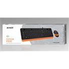 A4 Tech F1010 Q Usb Turuncu Fn-Mm Klv+Optik Mouse Set