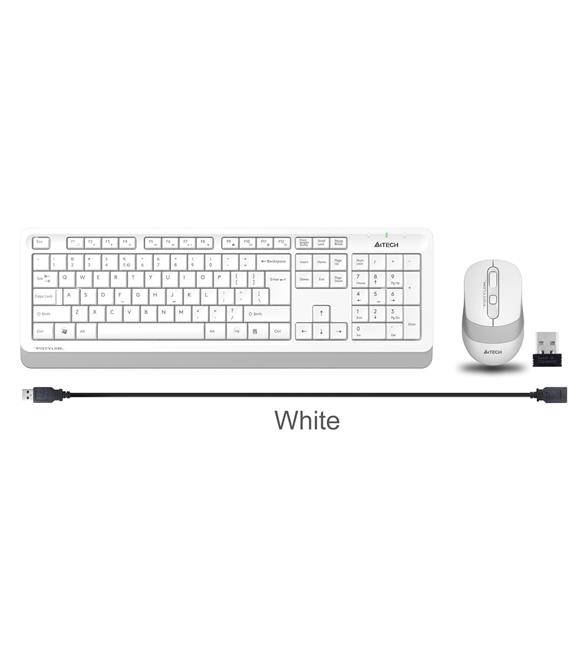 A4 Tech Fg1010 2.4G Beyaz Q Fn-Mm Klv+Optik Mouse Set_1