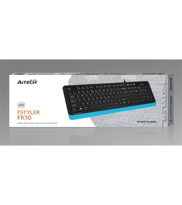 A4 Tech Fk10 Q Usb Fsytyler Mavi Tr Fn-Multimedya Klavye