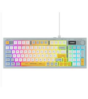 Everest KB-79 SILENT PRO Mavi-Beyaz-Sarı SESSİZ RGB Q Membrane Oyuncu Klavyesi