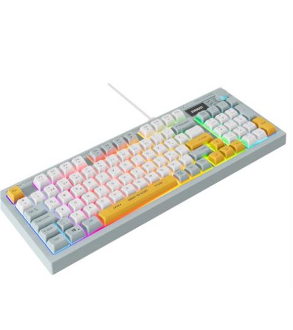 Everest KB-79 SILENT PRO Mavi-Beyaz-Sarı SESSİZ RGB Q Membrane Oyuncu Klavyesi