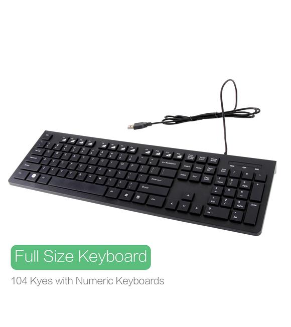 Vcom DK123 USB İngilizce Siyah Klavye