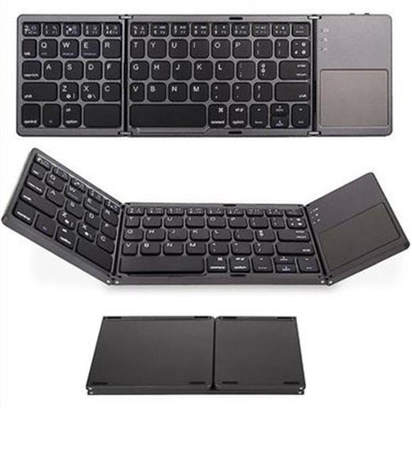 Sline Y-041 Katlanabilir Kablosuz Bluetooth Klavye Touchpadli Taşınabilir