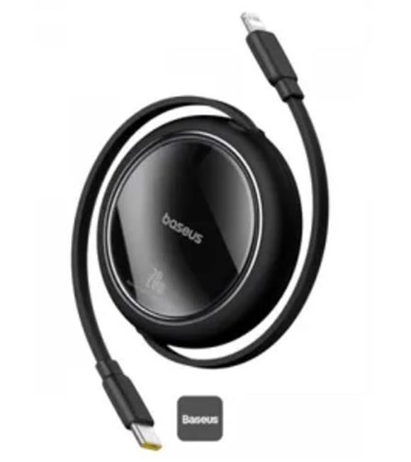 Baseus P10364501111-00 Free2Pull Makaralı Şarj Kablosu USB-C-Lightning 20W 1m