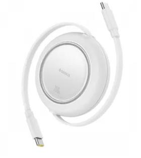 Baseus P10364500213-01 100W 1,5m ree2 Pull Mini Kablolu USB-C Şarj Kablosu Beyaz