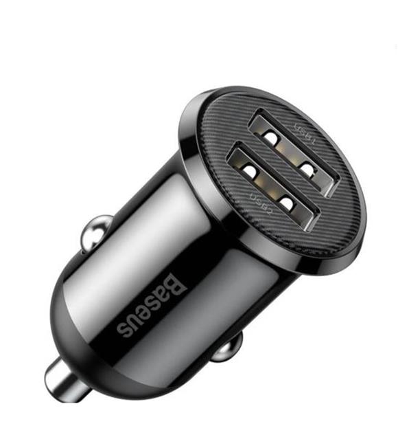 Baseus CCALLP-01 Grain Pro 2xUSB 4.8A Araç Şarj Cihazı-Siyah