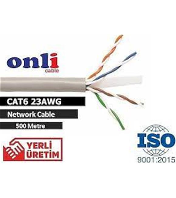 Onli U-UTP 23 AWG CCA 500 Metre Turuncu Cat6 Kablo Ağ Kablosu ve Konnectörler