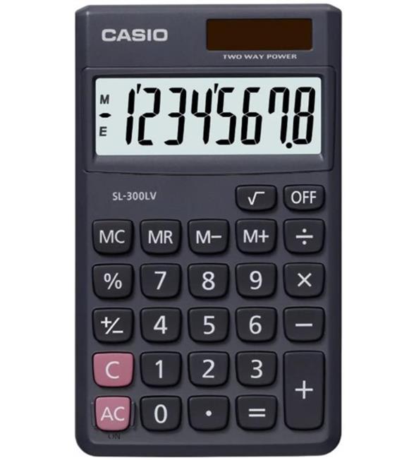 Casio SL-300LV-W-DP 8 Hane Cep Tipi Hesap Makinesi
