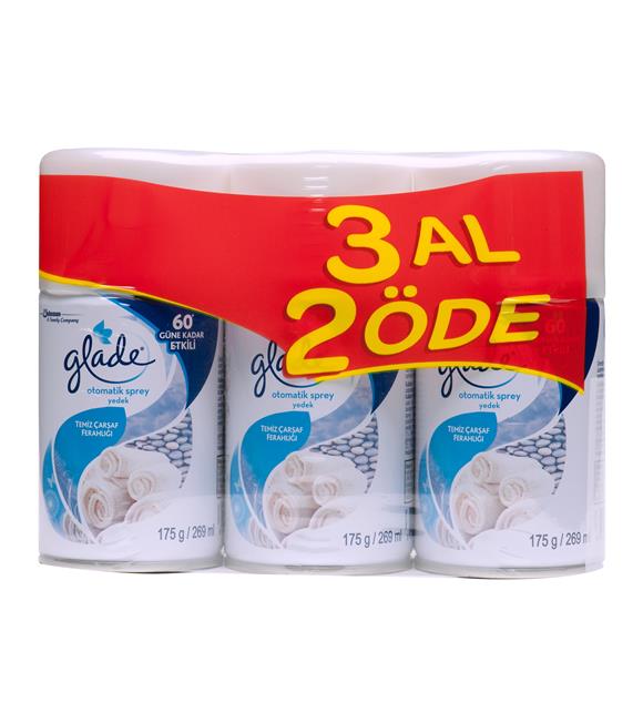 Glade Sprey Temiz Çarşaf Ferahlığı 3al2öde 3 Adet 269ml