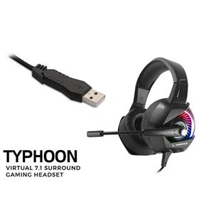 Rampage RM-K66 TYPHOON Siyah USB 7,1 Version RGB Ledli Gaming Oyuncu Mikrofonlu Kulaklık