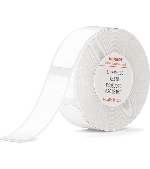 NIIMBOT T12-40-160WHITE Beyaz 12X40MM Termal Etiket