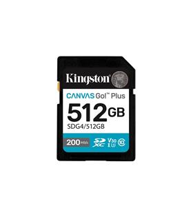 Kingston SDG4-512GB 512GB SDXC Canvas Go Plus Gen4 200MB-s C10 UHS-I U3 V30 Hafıza Kartı