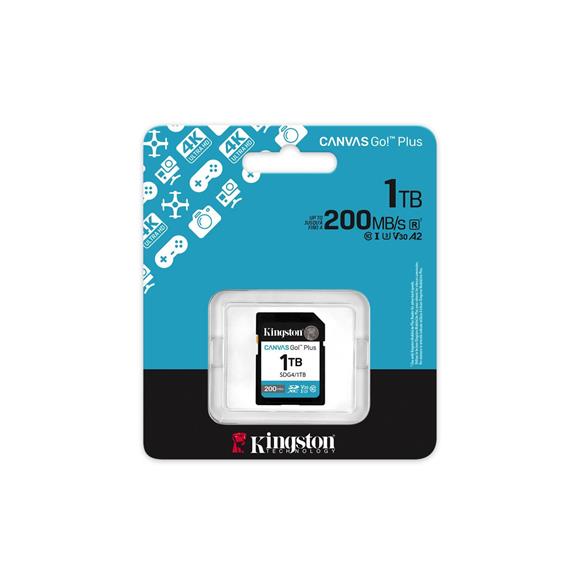 Kingston SDG4-1TB 1TB SDXC Canvas Go Plus Gen4 200MB-s C10 UHS-I U3 V30 Hafıza Kartı