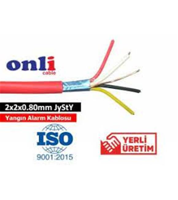 Onli Ersan 2x2x0,80mm JE-H (St) H Bd (CU-HFFR) 100 metre Yangın Alarm Kablosu Kategori Dışı
