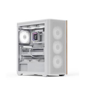 Aerocool AE D501A WH 4x12cm  Fanlı Ahşap Ön Panel Tempered Cam Yan ve Mesh Ön Panel, USB Type-C,ATX