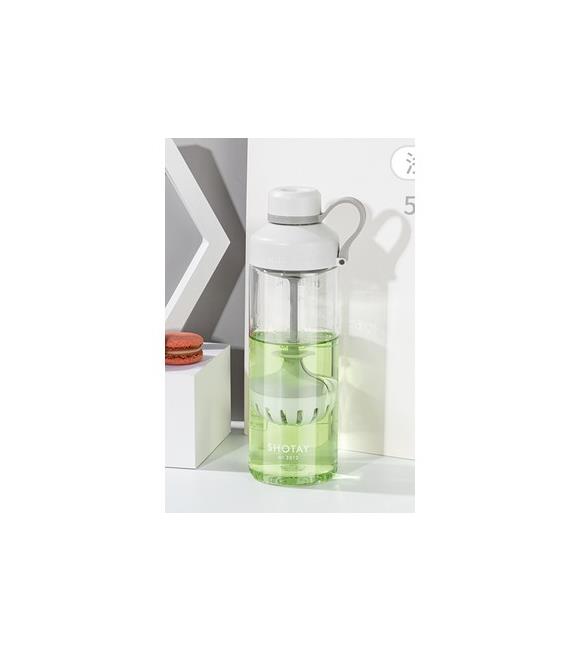 Shotay ST-6637 680ml Süzgeçli Beyaz Tritan Matara
