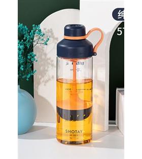 Shotay ST-6637 680ml Süzgeçli Lacivert Tritan Matara