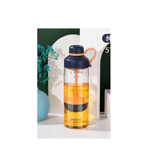 Shotay ST-6637 680ml Süzgeçli Lacivert Tritan Matara