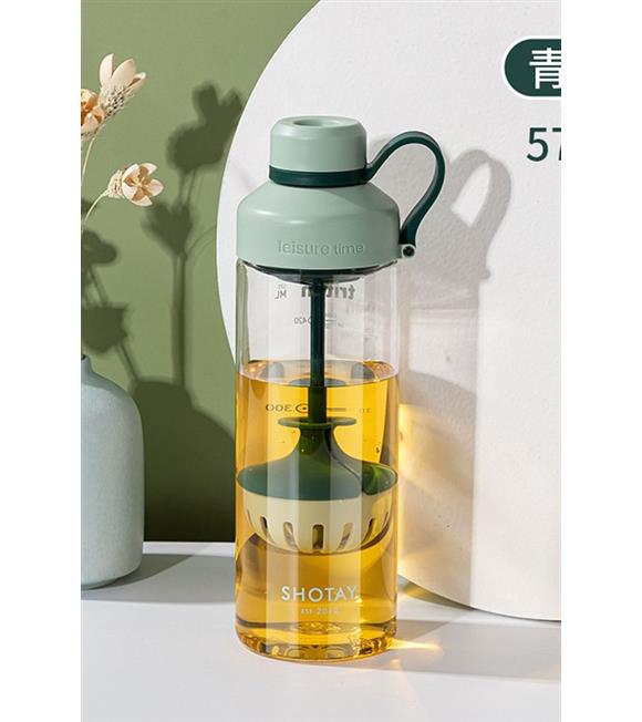 Shotay ST-6637 680ml Süzgeçli Yeşil Tritan Matara