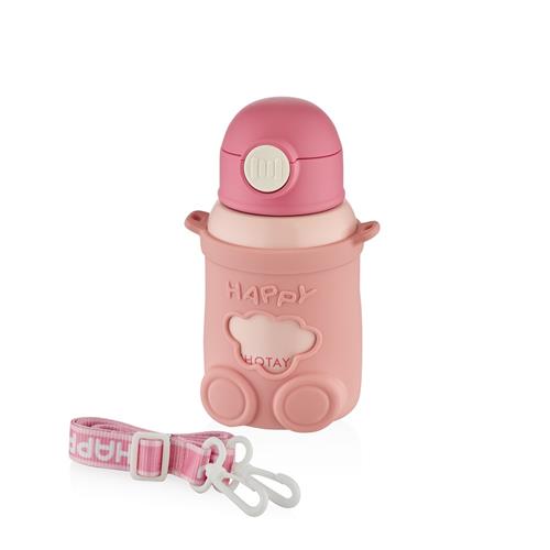 Shotay ST-8816 480ml Askılı Silikon Kılıflı Pipetli Pembe Çelik Matara Okula Dönüş 2026 — Çanta, Defter, Kalem Ve Matara İndirimleri