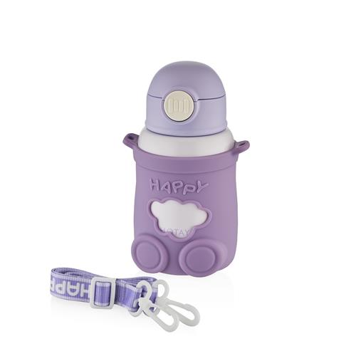 Shotay ST-8816 480ml Askılı Silikon Kılıflı Pipetli Mor Çelik Matara Okula Dönüş 2026 — Çanta, Defter, Kalem Ve Matara İndirimleri