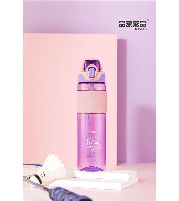 Pınkah PJ-756 750ml Pipetli Pembe Tritan Matara