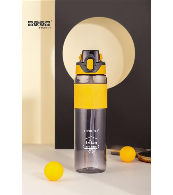 Pınkah PJ-756 750ml Pipetli Turuncu Tritan Matara